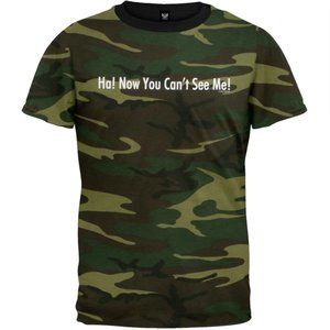 Ha! Now You Can't See Me! Camouflage Tee Shirt